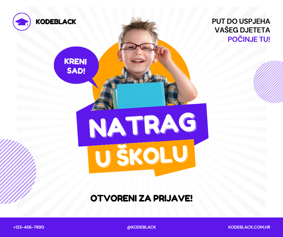 Facebook objava — školske prijave